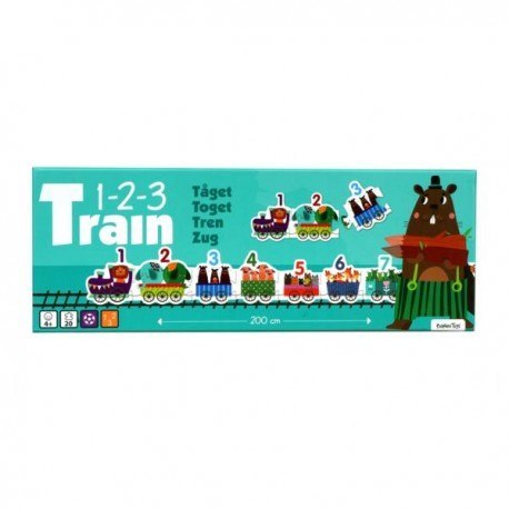 Puzzle, duży pociąg, nauka liczenia, zestaw 20 el.