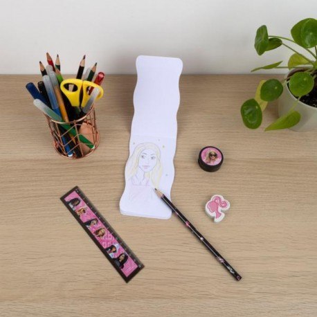 Zestaw przyborów szkolnych 5 el., barbie Zestaw przyborów szkolnych 5 el., barbie