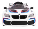 + SKÓRA + PILOT Samochód AUTO na akumulator BMW M6 GT3 Biały