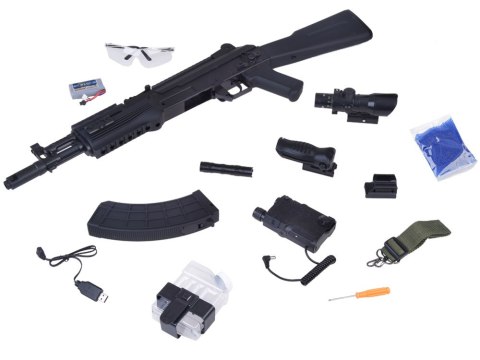 Duży realistyczny Karabin automatyczny AK na kulki wodne akumulator