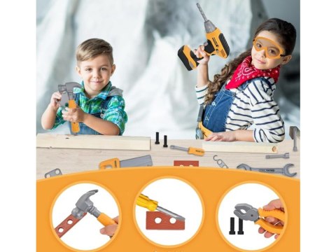 Torba Narzędziowa Zestaw Narzędzi Dla Małego Majsterkowicza, Wkrętarka + Akcesoria