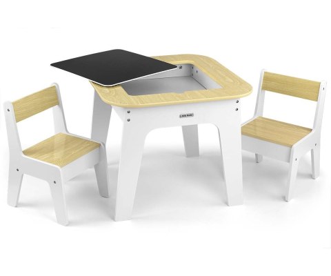 Milly Mally Zestaw mebli Olaf Blocks - Stolik i dwa krzesełka White Milly Mally Zestaw mebli Olaf Blocks - Stolik i dwa krzesełka White