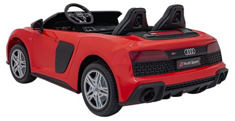 Dwuosobowy MAX 100Kg 2x200W 24V14Ah Auto na akumulator Audi Spyder R8 Dwuosobowy MAX 100Kg 2x200W 24V14Ah Auto na akumulator Audi Spyder R8
