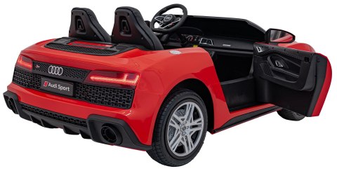 Dwuosobowy MAX 100Kg 2x200W 24V14Ah Auto na akumulator Audi Spyder R8 Dwuosobowy MAX 100Kg 2x200W 24V14Ah Auto na akumulator Audi Spyder R8