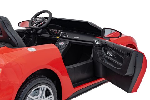 Dwuosobowy MAX 100Kg 2x200W 24V14Ah Auto na akumulator Audi Spyder R8 Dwuosobowy MAX 100Kg 2x200W 24V14Ah Auto na akumulator Audi Spyder R8
