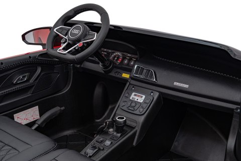 Dwuosobowy MAX 100Kg 2x200W 24V14Ah Auto na akumulator Audi Spyder R8 Dwuosobowy MAX 100Kg 2x200W 24V14Ah Auto na akumulator Audi Spyder R8