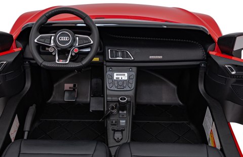 Dwuosobowy MAX 100Kg 2x200W 24V14Ah Auto na akumulator Audi Spyder R8 Dwuosobowy MAX 100Kg 2x200W 24V14Ah Auto na akumulator Audi Spyder R8