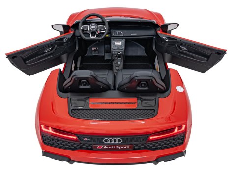 Dwuosobowy MAX 100Kg 2x200W 24V14Ah Auto na akumulator Audi Spyder R8 Dwuosobowy MAX 100Kg 2x200W 24V14Ah Auto na akumulator Audi Spyder R8