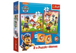 Puzzle + Memos 2w1 Psi Patrol Psia Ekipa W Akcji Trefl 93337