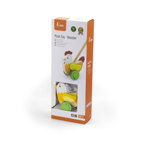 Viga Toys Drewniany Pchacz Edukacyjny Kurka