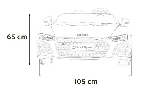 Dwuosobowy MAX 100Kg 2x200W 24V14Ah Auto na akumulator Audi Spyder R8 Dwuosobowy MAX 100Kg 2x200W 24V14Ah Auto na akumulator Audi Spyder R8