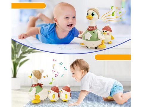 Interaktywna Rodzinka Kaczek Chodząca kaczka z małymi kaczuszkami