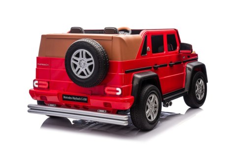 max 100kg 180W Auto na akumulator Mercedes Benz MAYBACH G650 STRONG Czerwony max 100kg 180W Auto na akumulator Mercedes Benz MAYBACH G650 STRONG Czerwony