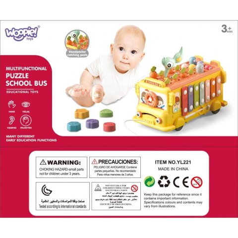 BABY Interaktywny Autobus Edukacyjny 6w1 Młoteczek Cymbałki +18 m