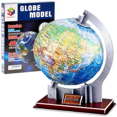 GLOBUS 3D PRZESTRZENNE Puzzle 49 elementy ZA0936