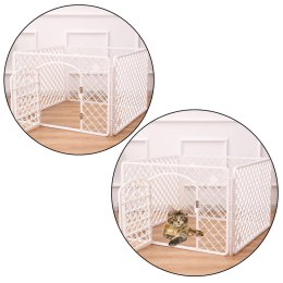 Biały Kojec dla psa płot barykada