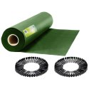 Agrowłóknina ogrodowa 1,6 m x 50 m 90 g/m2 + 100 szpilek  - zielona