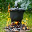 Kociołek żeliwny stojący 15L garnek myśliwski ognisko grill  