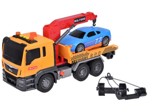 Zestaw Laweta + Auto Światło Dźwięk SUPER ruchomy HDS dźwig