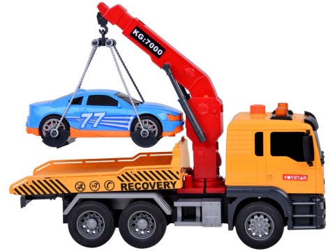 Zestaw Laweta + Auto Światło Dźwięk SUPER ruchomy HDS dźwig