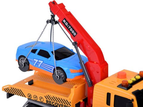 Zestaw Laweta + Auto Światło Dźwięk SUPER ruchomy HDS dźwig