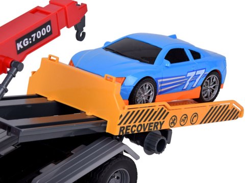 Zestaw Laweta + Auto Światło Dźwięk SUPER ruchomy HDS dźwig