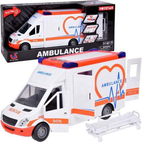 Karetka Pogotowie ratunkowe Otwierany Ambulans Dźwięk + światło