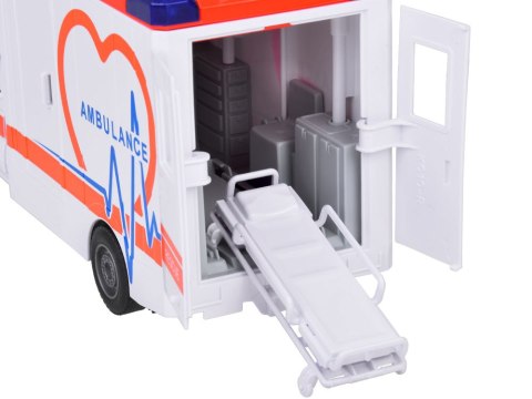 Karetka Pogotowie ratunkowe Otwierany Ambulans Dźwięk + światło
