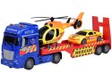 Zestaw Ratunkowy Ciężarówka Helikopter Auto efekt Dźwięk Światło