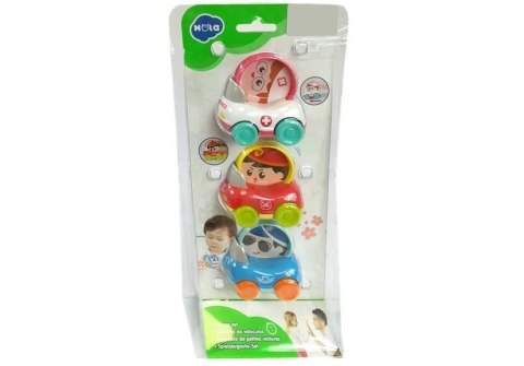 Zestaw Autek Dla Dziecka 3 elementy Policja Straż Pogotowie