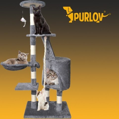 Drapak legowisko Drzewko dla kota 118cm szare Drapak legowisko Drzewko dla kota 118cm szare