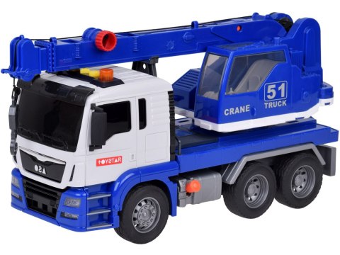 Obrotowy DŹWIG Auto Budowlane Ruchome ramię + Dźwięk + Światło