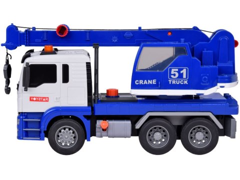Obrotowy DŹWIG Auto Budowlane Ruchome ramię + Dźwięk + Światło