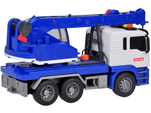 Obrotowy DŹWIG Auto Budowlane Ruchome ramię + Dźwięk + Światło