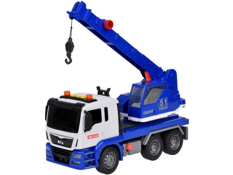 Obrotowy DŹWIG Auto Budowlane Ruchome ramię + Dźwięk + Światło