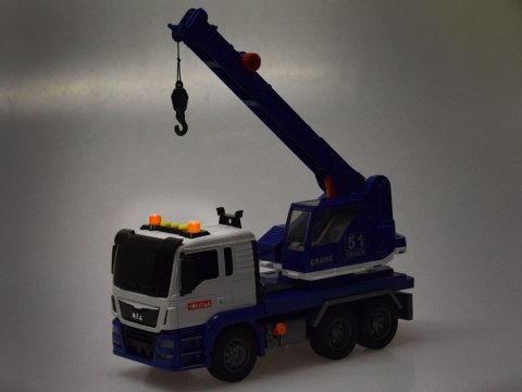 Obrotowy DŹWIG Auto Budowlane Ruchome ramię + Dźwięk + Światło