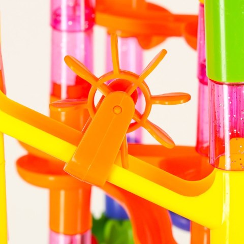 Tor kulkowy kulodrom wyścig kulek klocki MARBLE 219el. XXL