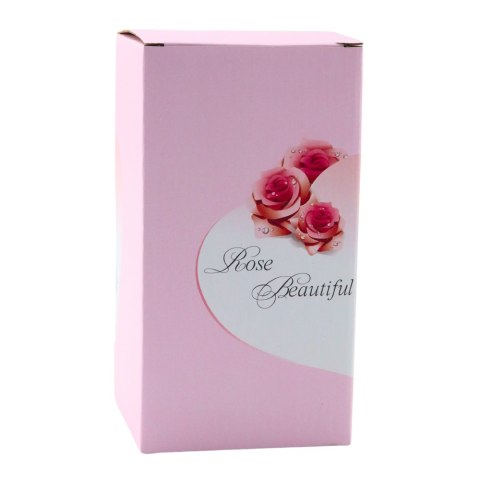 Wieczne Róże w Kopule z Oświetleniem LED i Płatkami Róż Różowe 21x11cm