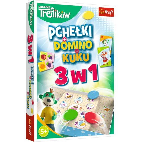 Gra 3w1 Domino Pchełki Kuku Rodzina Treflików 01921