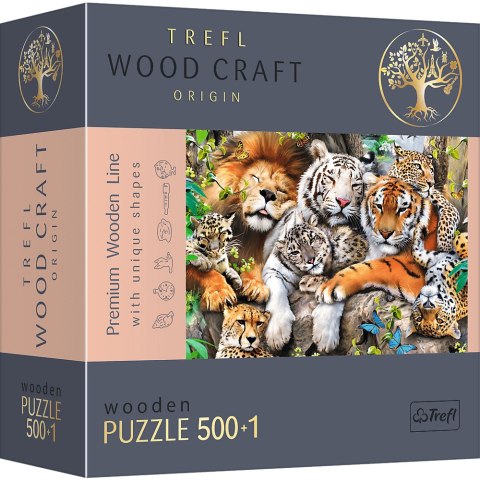 500+1 Puzzle Drewniane - Dzikie koty w dżungli 20152