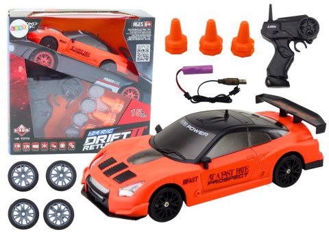 Autko Sportowe Zdalnie Sterowane R/C 1:24 Pomarańczowe Wymienne Koła Autko Sportowe Zdalnie Sterowane R/C 1:24 Pomarańczowe Wymienne Koła
