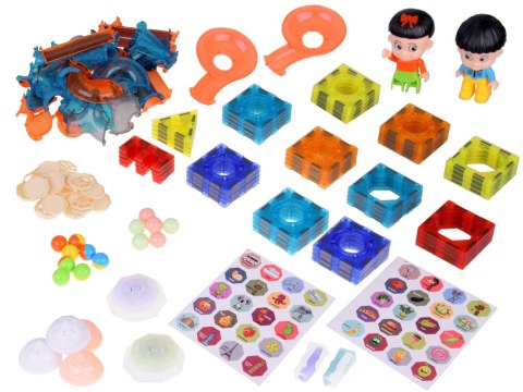 Klocki Magnetyczne 3D Zbuduj Duży świecący Tor Kulkowy 142 ele ZA5238 Klocki Magnetyczne 3D Zbuduj Duży świecący Tor Kulkowy 142 ele ZA5238