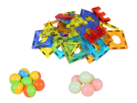 Klocki Magnetyczne 3D Zbuduj Duży świecący Tor Kulkowy 142 ele ZA5238 Klocki Magnetyczne 3D Zbuduj Duży świecący Tor Kulkowy 142 ele ZA5238