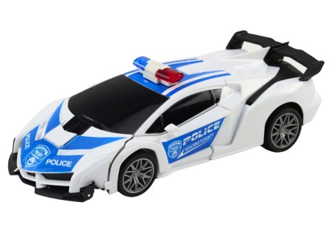 Samochód R/C Policyjny 2w1 Auto Robot Dźwięki Światła Samochód R/C Policyjny 2w1 Auto Robot Dźwięki Światła