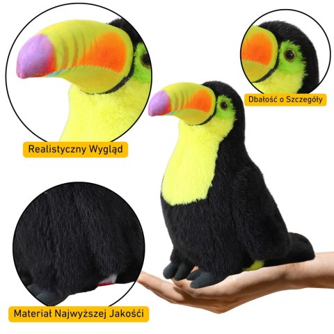 Pluszowy Ptak Tukan Pluszak Maskotka Przytulanka Żółty 30cm Pluszowy Ptak Tukan Pluszak Maskotka Przytulanka Żółty 30cm