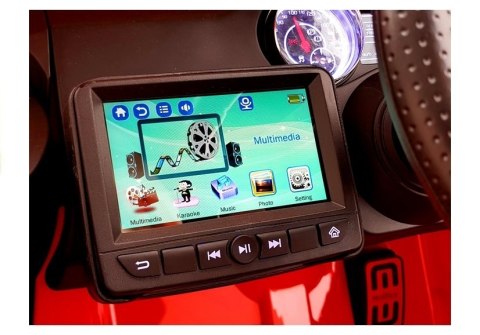 Pojazd Na Akumulator Mercedes 6x45W Czerwony MP4 Pojazd Na Akumulator Mercedes 6x45W Czerwony MP4