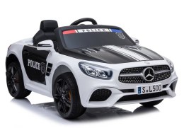 +PILOT Auto samochód na Akumulator Mercedes SL500 Policja Biały