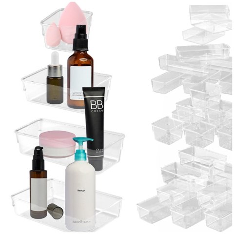 Organizer na biurko akrylowy zestaw 25 el.