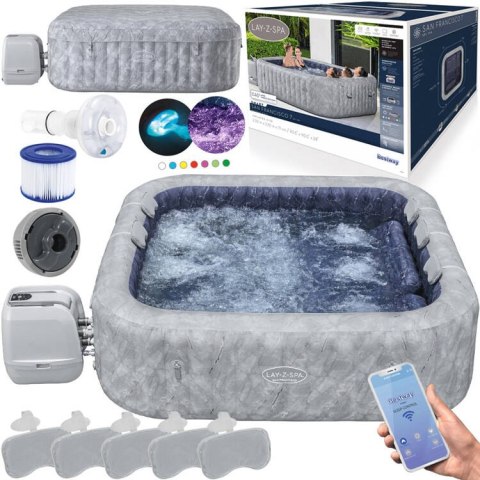 Bestway Lay-Z-Spa San Francisco Pro 7 Wi-Fi aplikacja LED 5-7osob 6001Q Bestway Lay-Z-Spa San Francisco Pro 7 Wi-Fi aplikacja LED 5-7osob 6001Q