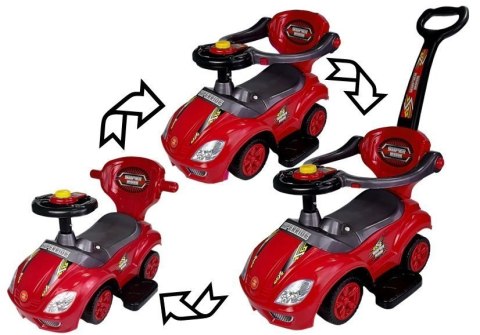 Jeździk z Pchaczem Mega Car 3w1 Czerwony Jeździk z Pchaczem Mega Car 3w1 Czerwony